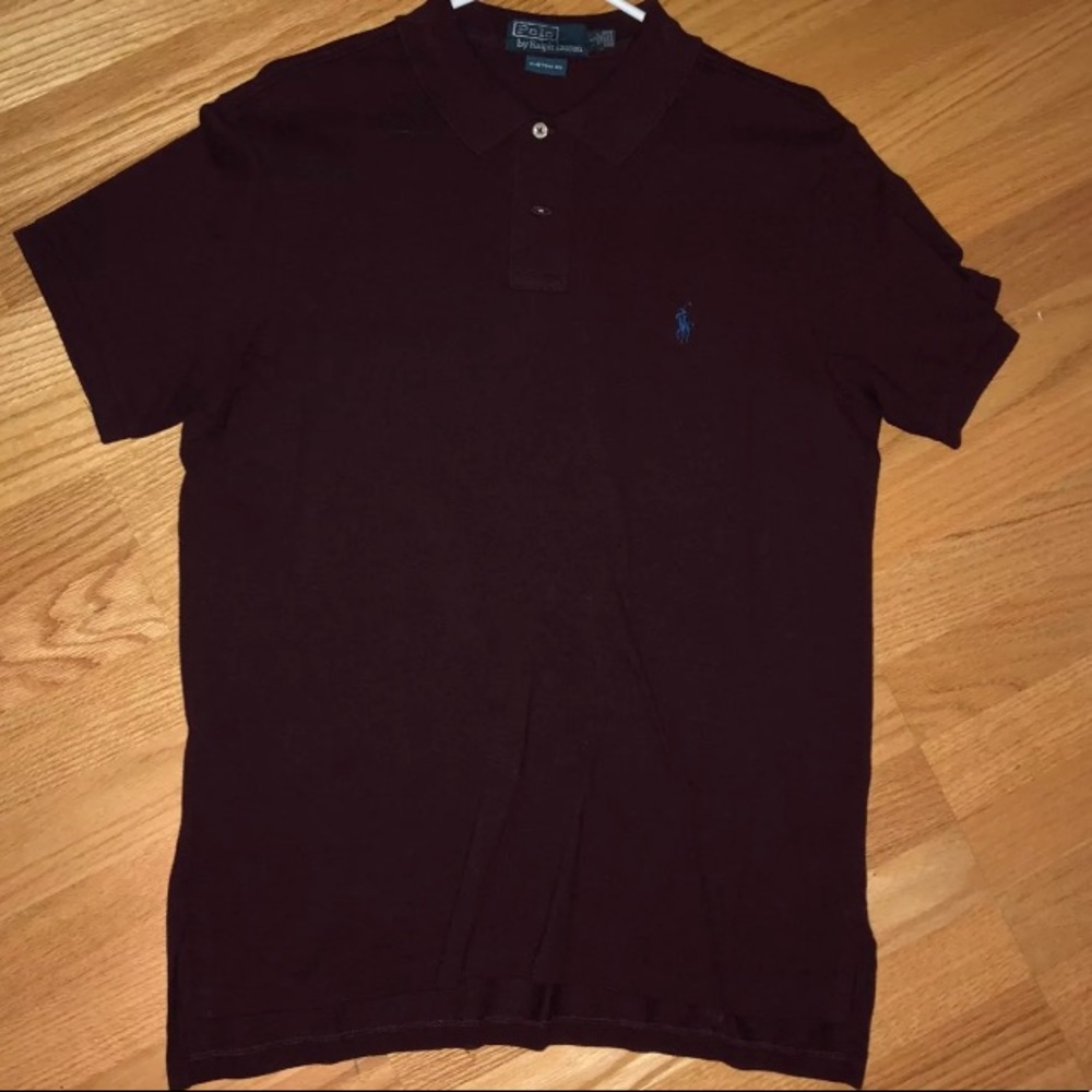 Dark red men’s polo shirt